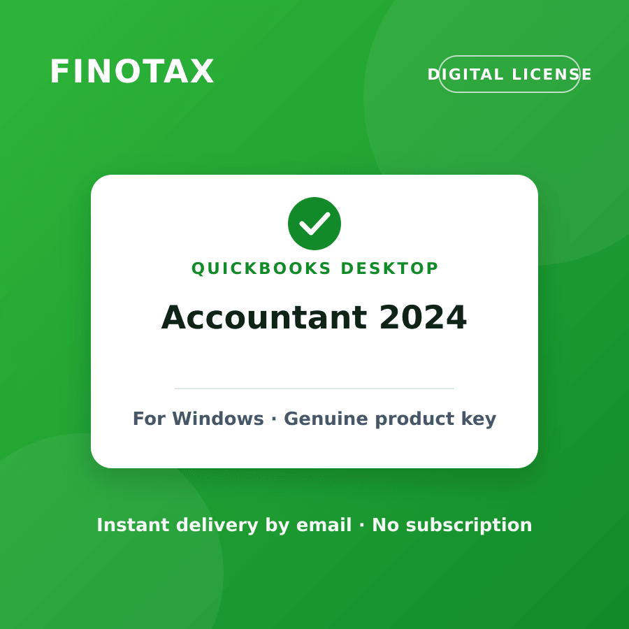 QuickBooks Desktop Accountant 2024 — digital license from FINOTAX