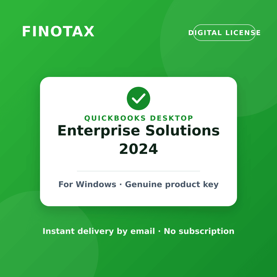 QuickBooks Desktop Enterprise Solutions 2024 — digital license from FINOTAX