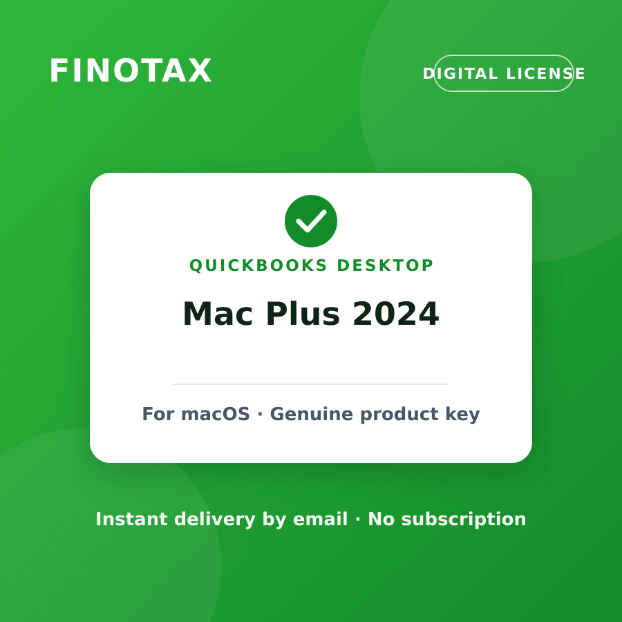 QuickBooks Desktop Mac Plus 2024 — digital license from FINOTAX